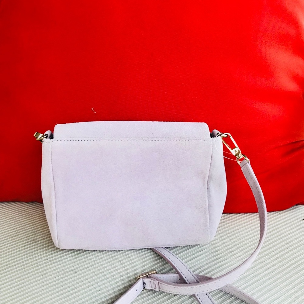 Talbots Mini Foldover Suede Crossbody Bag in Lilac - Picture 8 of 8